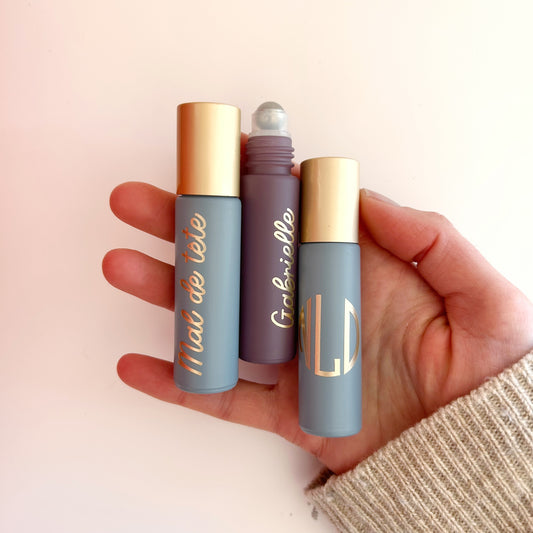 Flacon roll on 10 ml personnalisable en verre pour huile essentielle