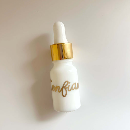 Flacon vide en verre blanc 10 ml avec pipette - Bloom & Chill